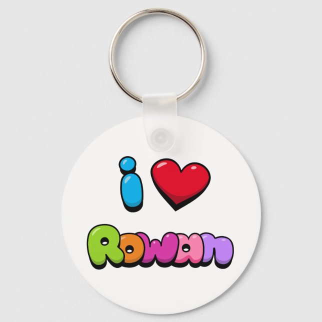 I Kärlek Rowan Nyckelring (Baksida)