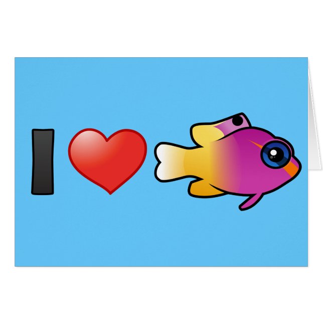 I Kärlek Royal Gramma Hälsningskort (Framsidan Horizontal)