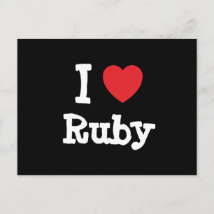 I kärlek Ruby eart T-Shirt Vykort