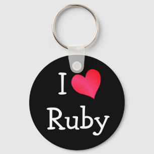 I Kärlek Ruby Nyckelring