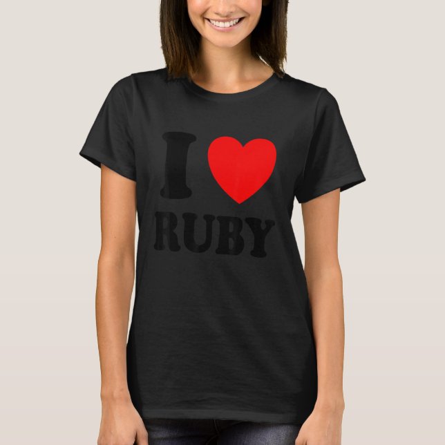 I Kärlek Ruby T Shirt (Framsida)