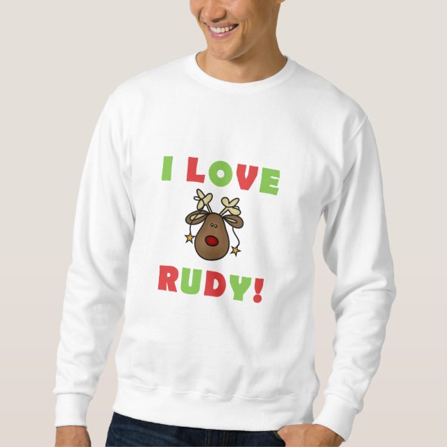 I Kärlek Rudy Tshirts och Gifts Långärmad Tröja (Framsida)