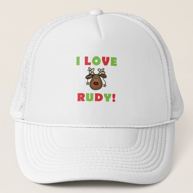 I Kärlek Rudy Tshirts och Gifts Truckerkeps (Framsida)