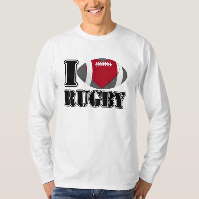 I Kärlek Rugby Football T-Shirt (Framsida)