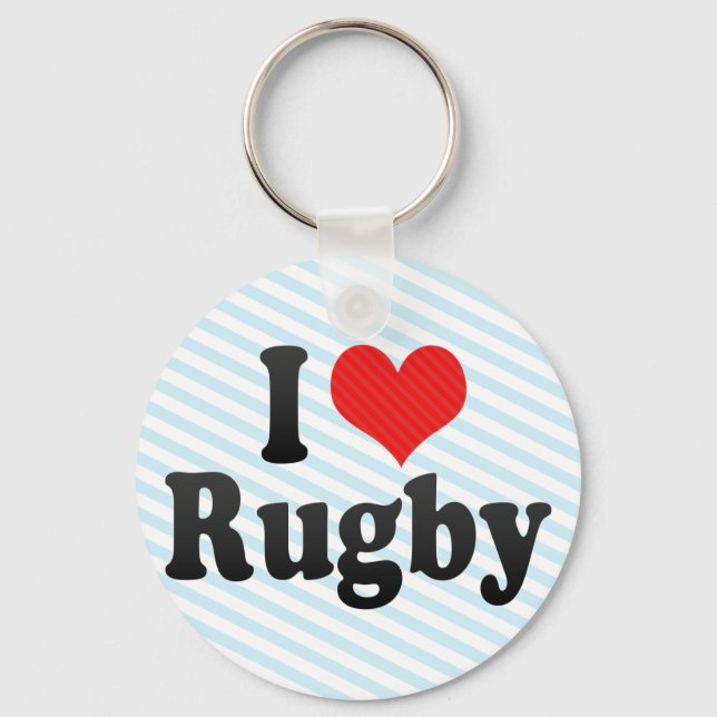 I Kärlek Rugby Nyckelring (Framsida)