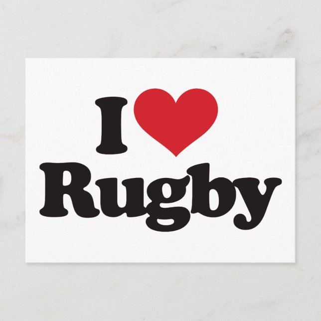 I Kärlek Rugby Vykort (Framsida)