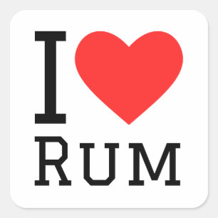 I kärlek rum fyrkantigt klistermärke