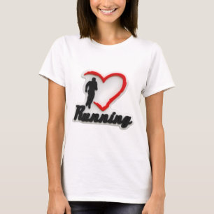 I Kärlek Running Heart Springer T-Shirt
