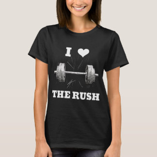 I KÄRLEK: RUSH, konstgjord barbelldesign, Fitness T Shirt