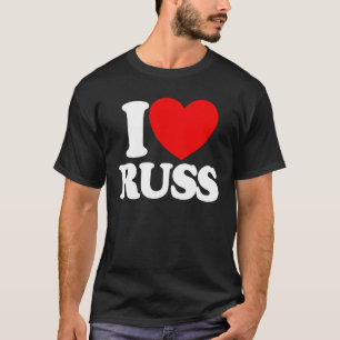 I Kärlek Russ Red Heart I Kärlek Russ T Shirt