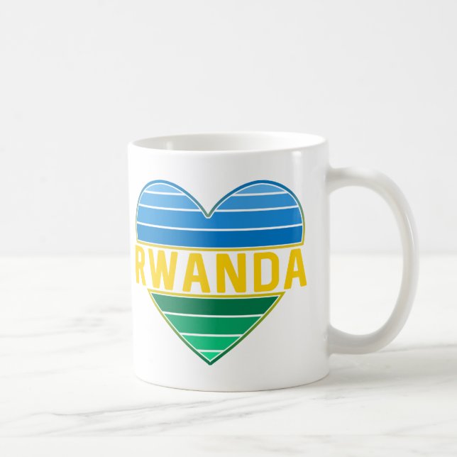 I Kärlek Rwanda, Rwanda, Rwandese Heart Kaffemugg (Höger)