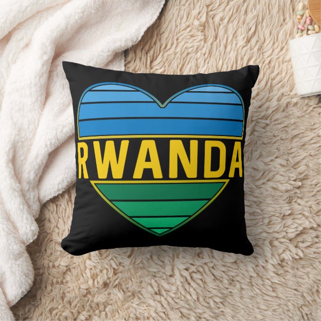 I Kärlek Rwanda, Rwanda, Rwandese Heart Kudde (Filt)