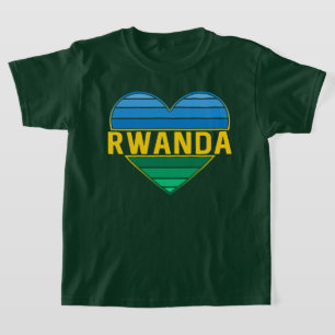I Kärlek Rwanda, Rwanda, Rwandese Heart T Shirt