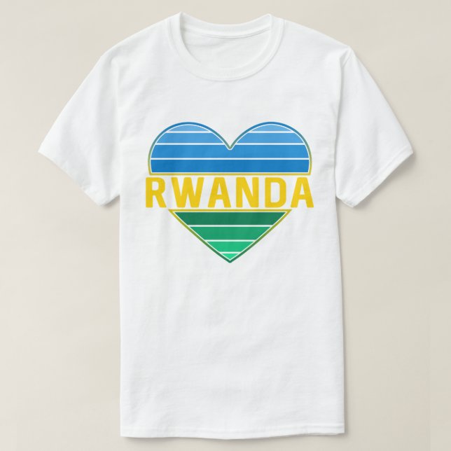 I Kärlek Rwanda, Rwanda, Rwandese Heart T Shirt (Design framsida)