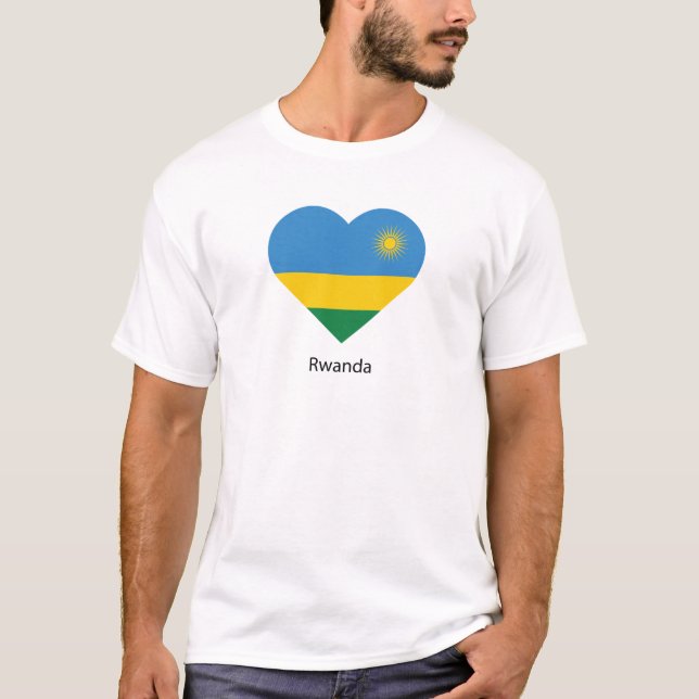I Kärlek Rwanda T Shirt (Framsida)