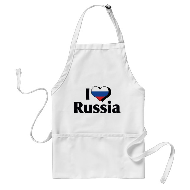 I Kärlek Ryssland Flagga Förkläde (Framsidan)