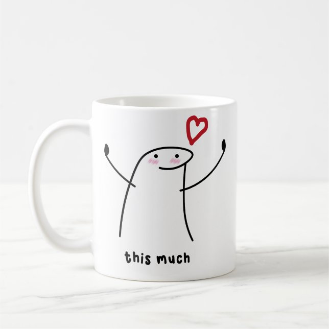 I kärlek så mycket, florera, födelsedag, årsdag kaffemugg (Vänster)