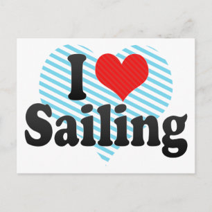 I Kärlek Sailing Vykort