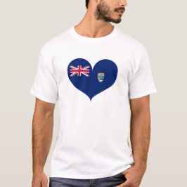 I Kärlek Saint Helena Flagga T Shirt