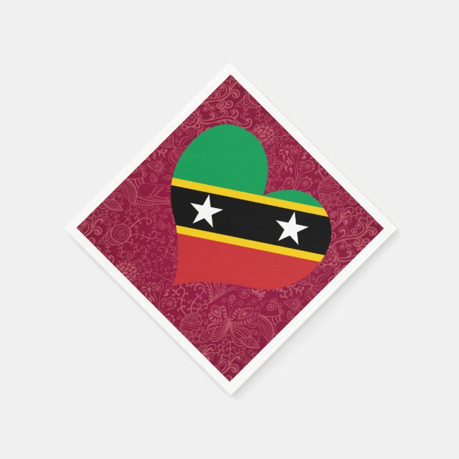 I Kärlek Saint+Kitts+Nevis Pappersservett (Hörn)
