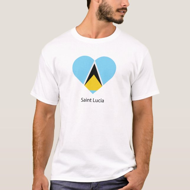 I Kärlek Saint Lucia T Shirt (Framsida)