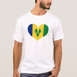 I Kärlek Saint Vicent och Grenadines Flagga T Shirt