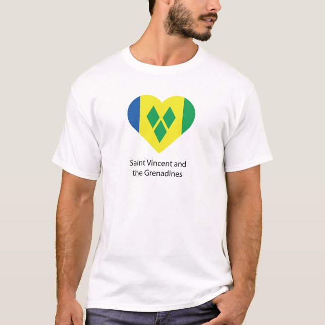I Kärlek Saint Vincent och Grenadinerna T Shirt (Framsida)
