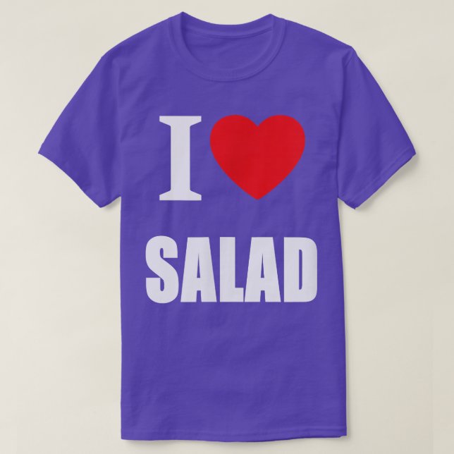 I Kärlek Salad for Vegans Vegetarians Healthy Slim T Shirt (Design framsida)