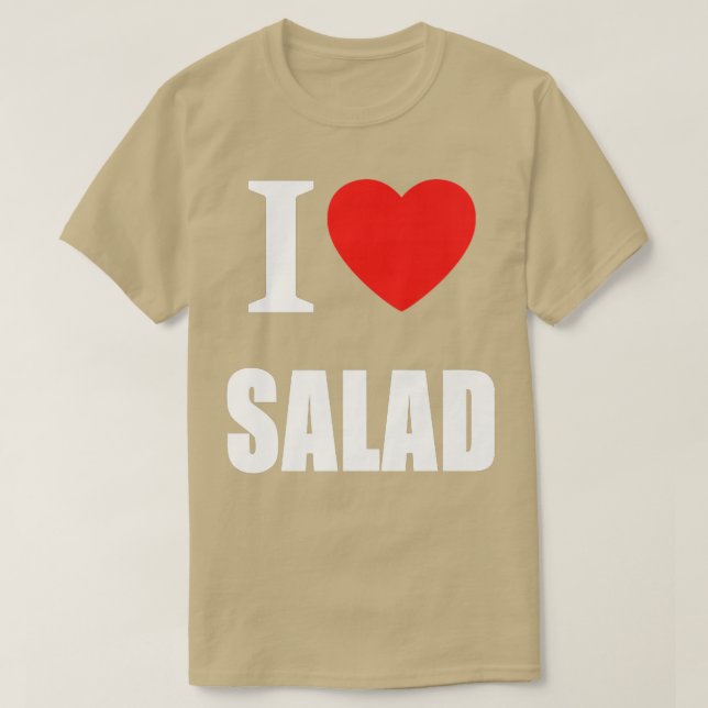I Kärlek Salad for Vegans Vegetarians Healthy Slim T Shirt (Design framsida)