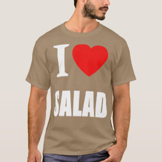 I Kärlek Salad for Vegans Vegetarians Healthy Slim T Shirt