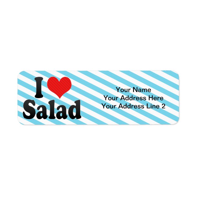 I Kärlek Salad Returadress Etikett (Framsidan)