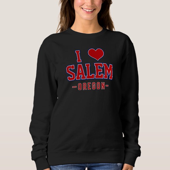 I Kärlek Salem Oregon T Shirt (Framsida)