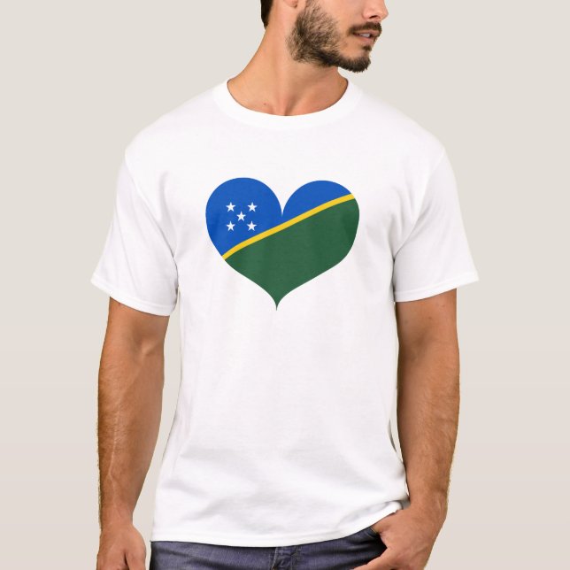 I Kärlek Salomonöarna Flagga T Shirt (Framsida)