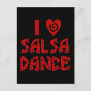 I Kärlek Salsa Dance Anpassningsbar Dancing Älskar Vykort