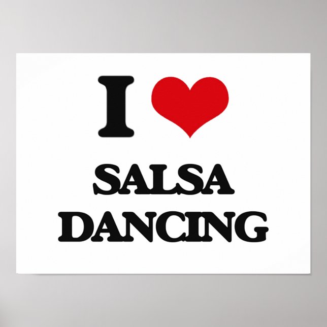 I kärlek Salsa Dancing Poster (Framsidan)