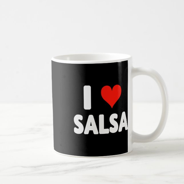 I Kärlek Salsa Heart Dance Dancer Dancing Studio M Kaffemugg (Höger)