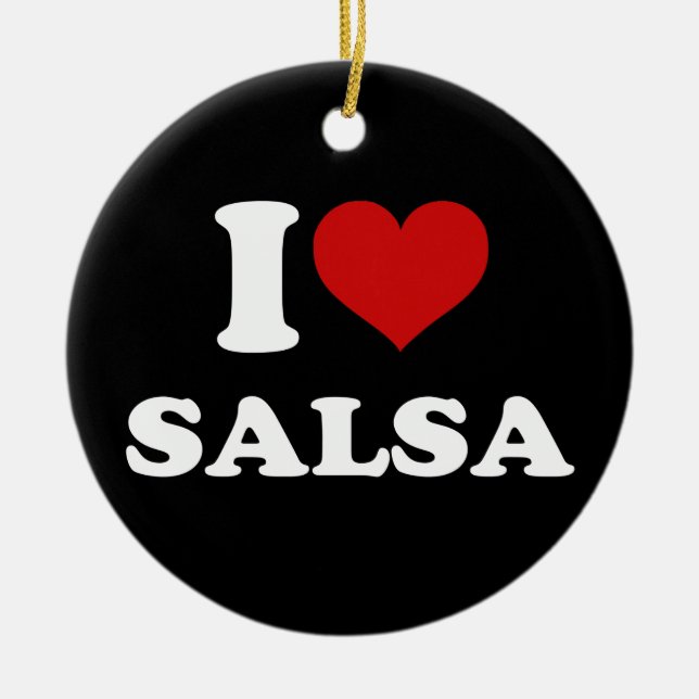 I Kärlek Salsa Julgransprydnad Keramik (Framsidan)