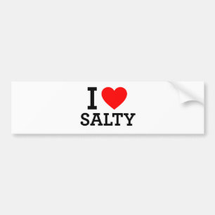 I Kärlek Salty Bildekal