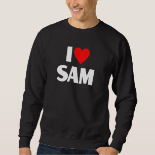 I Kärlek Sam Heart Sam Lång Ärmad Tröja