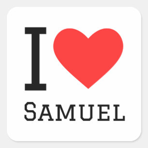 I kärlek Samuel Fyrkantigt Klistermärke