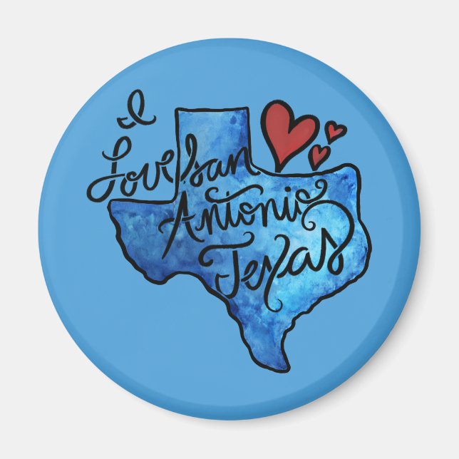 I kärlek San Antonio Texas Magnet (Framsidan)