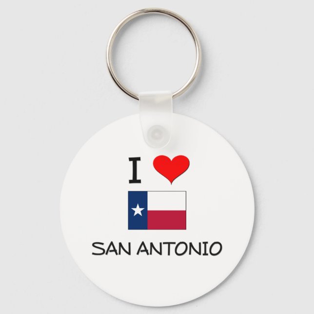 I Kärlek San Antonio Texas Nyckelring (Framsida)