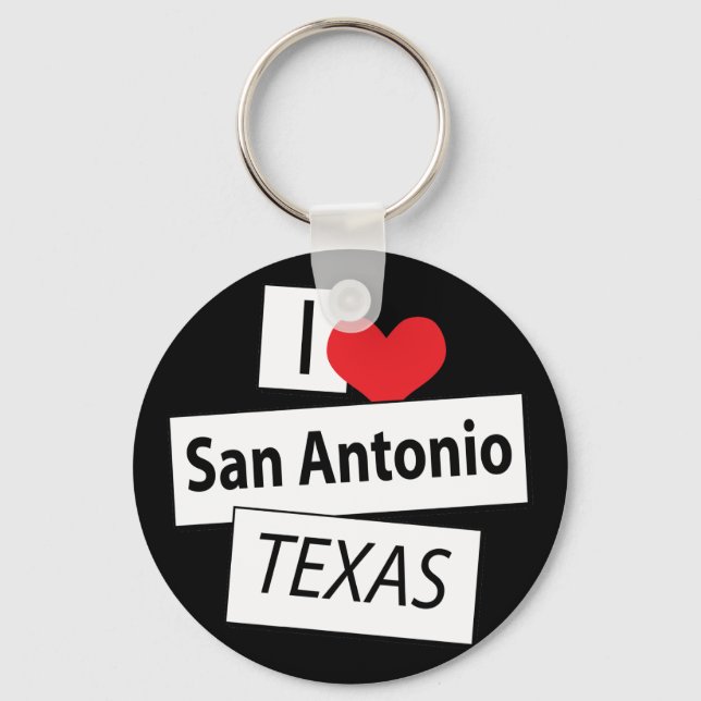 I Kärlek San Antonio Texas Nyckelring (Framsida)