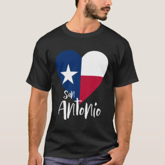 I Kärlek San Antonio Texas Tx Flagga Lonestar Hear T Shirt