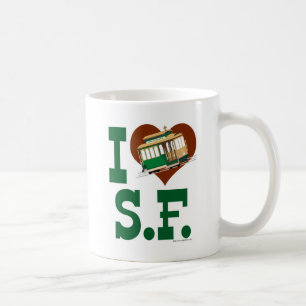 I kärlek San Francisco Cable Cars Kaffemugg