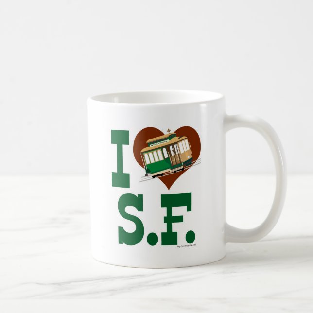 I kärlek San Francisco Cable Cars Kaffemugg (Höger)
