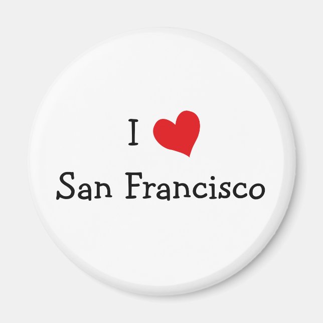 I Kärlek San Francisco Magnet (Framsidan)