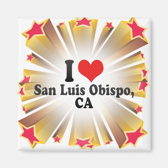I Kärlek San Luis Obispo,+CA Magnet (Framsidan)