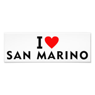 I kärlek San Marino land gillar jag hjärtresturis Fototryck