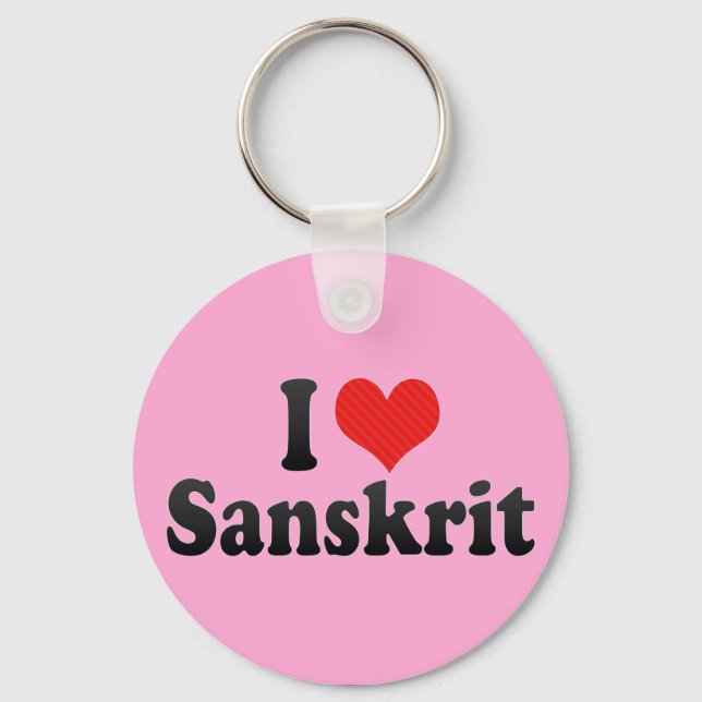 I Kärlek Sanskrit Nyckelring (Framsida)